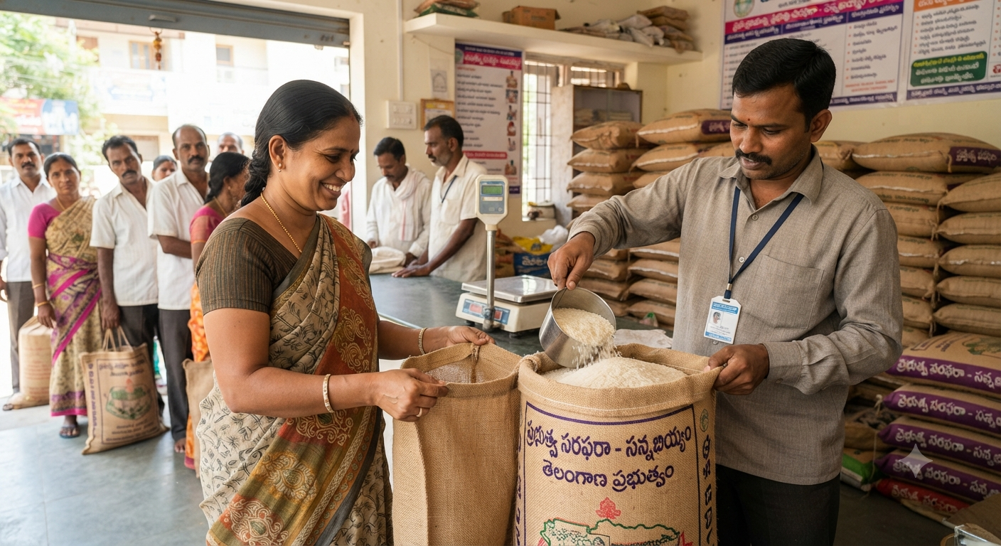 గుడ్ న్యూస్.. రేషన్ షాపుల్లో మళ్లీ సన్నబియ్యం పంపిణీ షురూ!