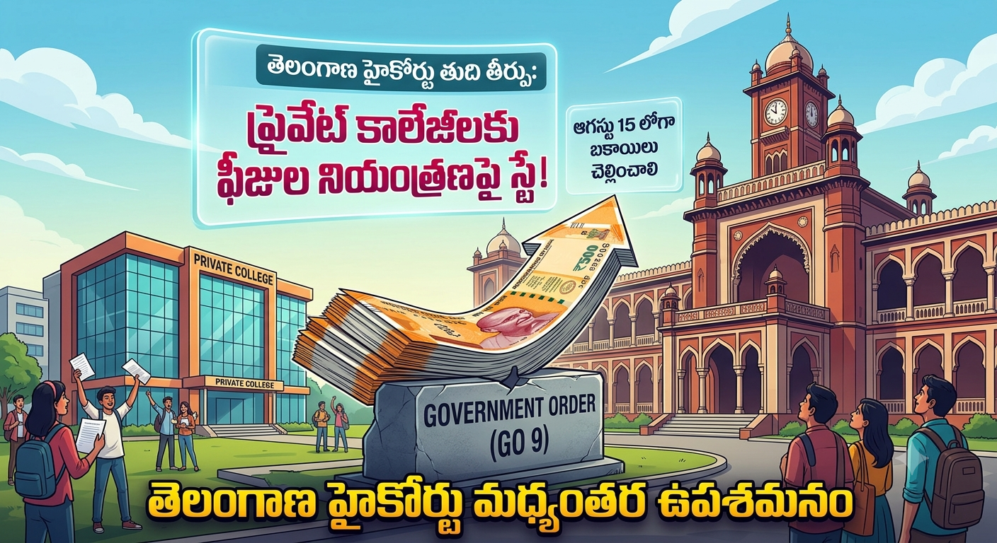 ప్రైవేట్ కాలేజీలకు భారీ ఉపశమనం: ఫీజు రీయింబర్స్‌మెంట్‌ జీవో (GO 9) పై తెలంగాణ హైకోర్టు స్టే!