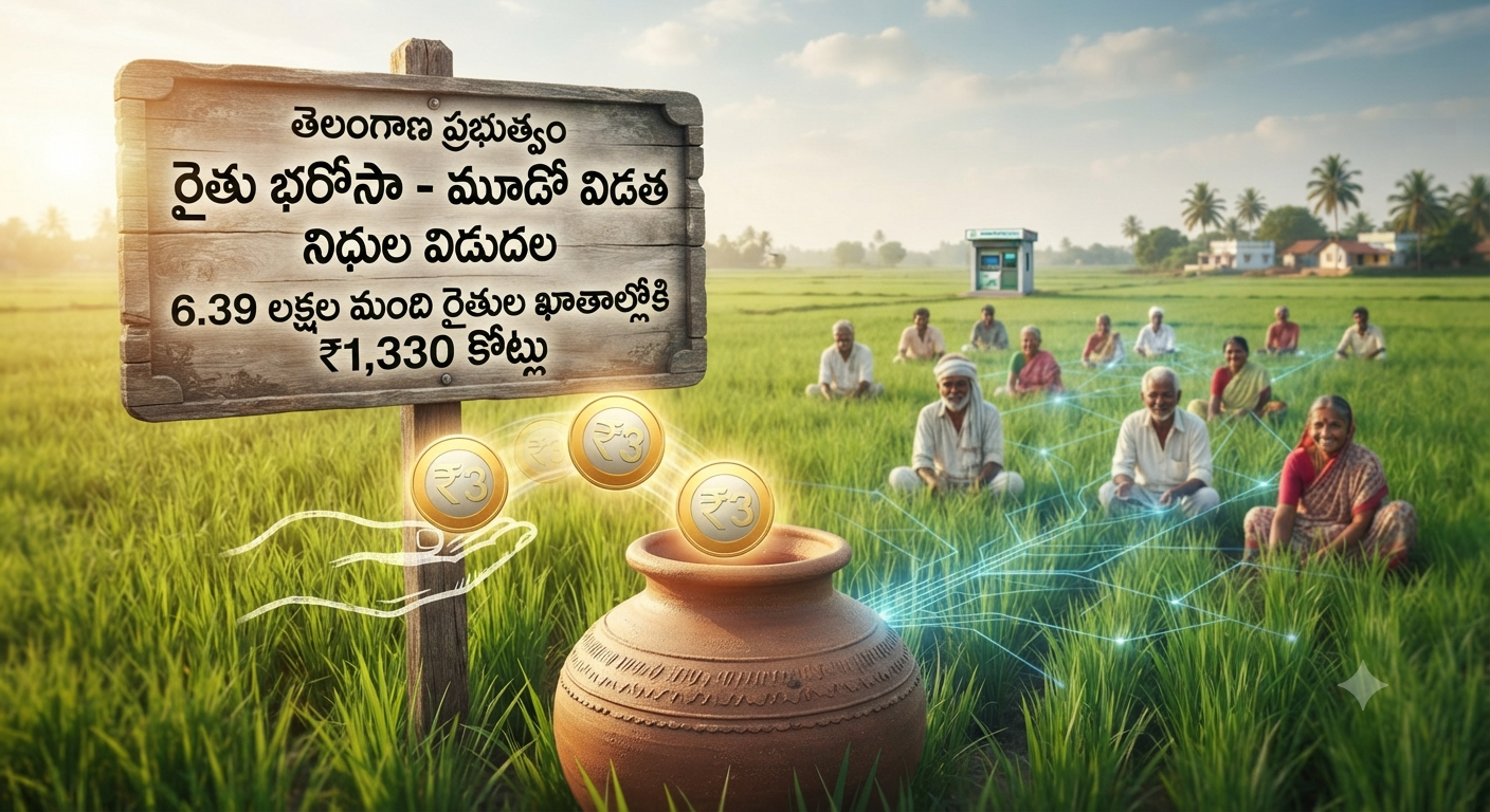 రైతులకు 'భరోసా'.. మూడో విడత నిధులు విడుదల: 6.39 లక్షల మంది ఖాతాల్లోకి రూ. 1,330 కోట్లు!