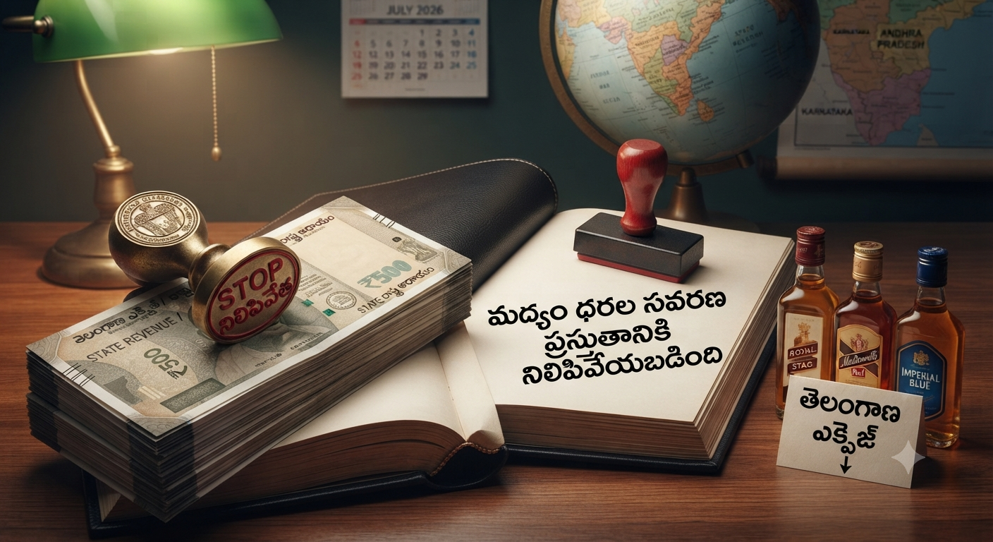 పొరుగు రాష్ట్రాల ఎఫెక్ట్: తెలంగాణలో మద్యం ధరల సవరణకు బ్రేక్!