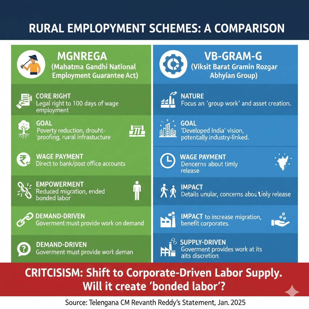 కార్పొరేట్లకు చౌక శ్రమను అందించేందుకే ఉపాధి హామీ పథకం మార్పు: సీఎం రేవంత్ రెడ్డి
